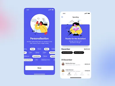 Playful UI + Bold Illustrations modern ui