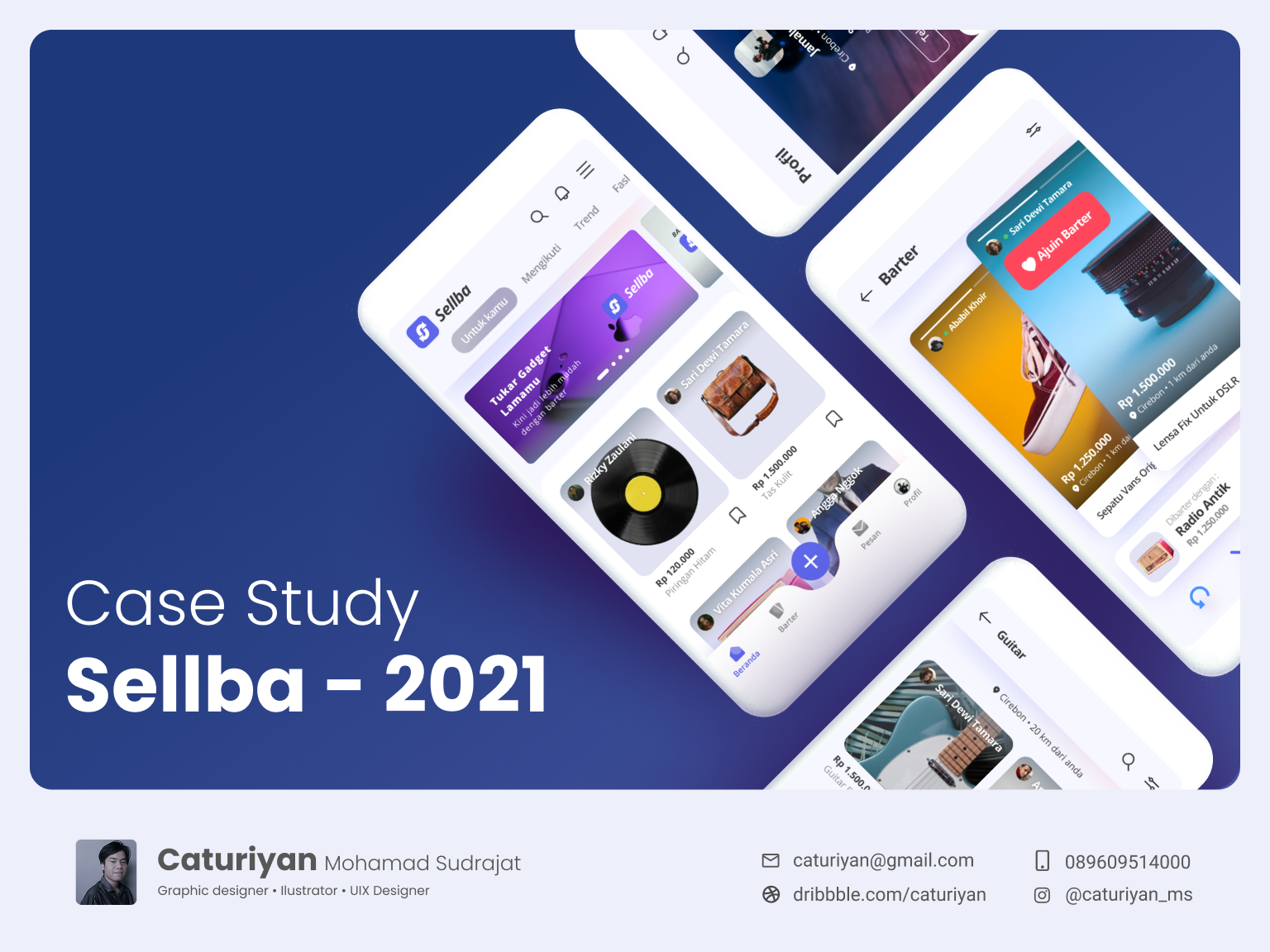 Case Study UI/UX App for Selling and Barter casestudy e commerce marketplace tinder ui ux