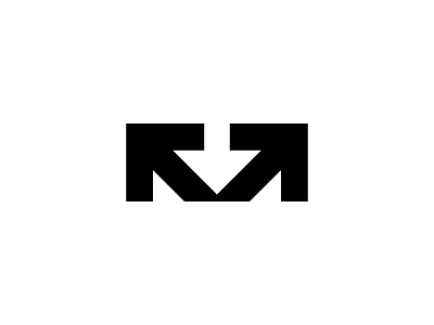 Arrwos M arrows branding identity lettermark logo mark monogram negative space negative space logo symbol