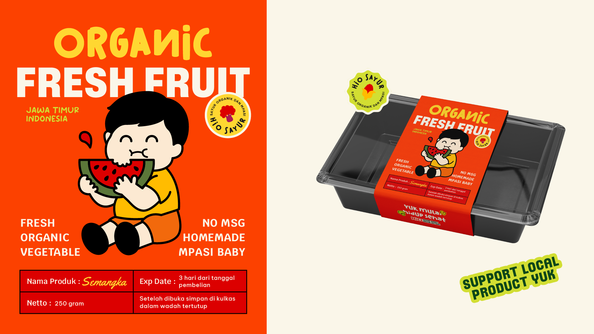 HiO Sayur Rebranding - Label Design brand identity branding food container graphic design label nature organic packaging vegetable visual identity