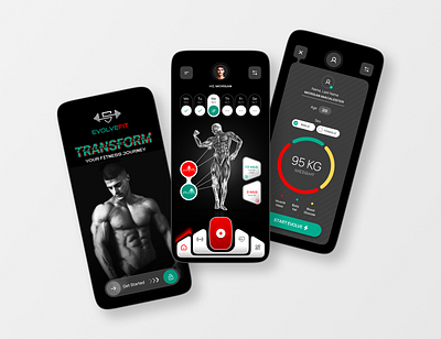 Fitness app design app app design body bodybuilding branding fitness logo mobile design ui