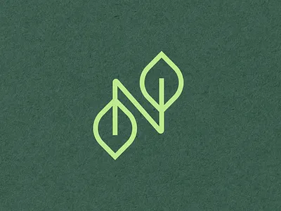 N for Nexus nature animation branding leaf letter mark logo mark n logo nature nature logo organic