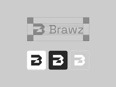 Geometric Logo Grid and App Icon Design for AI Company app icon bolt brand identity branding design design system digital energy geometric letter b logo design logo grid minimalist modern negative space smart startup symbol technology visual identity