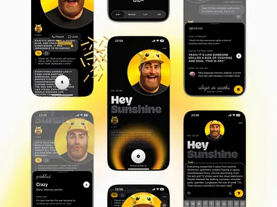 KubaEnglish Redesign | Dark & Lark 80s ai avatar ai conversation chaotic chat clean education english entertainment friendly vibes funkadelic mobile app prototype speech ui