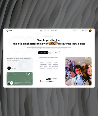 A Journey Into Collaborative Innovation ai clean designinspiration digitalplatform dribbbleshots figma interfacedesign landing landing figma landing page minimal design teamcollaboration techinnovation uiinteraction web web app web design webapp webdesign webdevelopment
