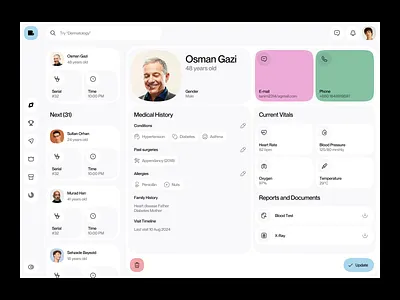 Med — UI/UX Design for Hospital Patient Portal Management SAAS bento bento grid dashboard card dashboard design doctor doctor appointment grid hospital medical patient portal product design saas saas design ui uiux design ux waxyweb web app web design