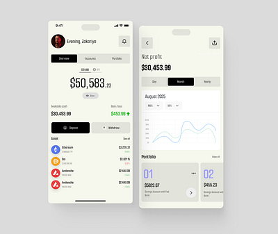 Investment Mobile App bitcoin crypto cryptocurrency design finance fintech fintech design interface investment investment app mobile mobile app mobileapp product design ui uiux ux