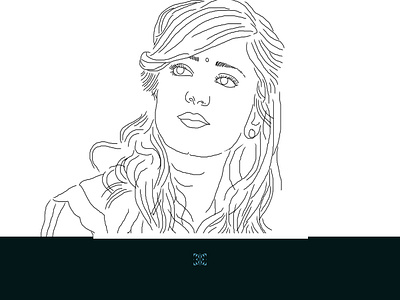 Portrait Practice_ Shruti Haasan_ In Lines_19 illustration