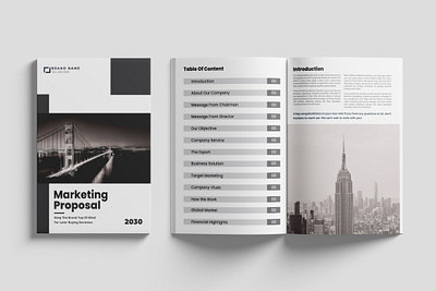 Marketing Proposal flyer landscape brochure
