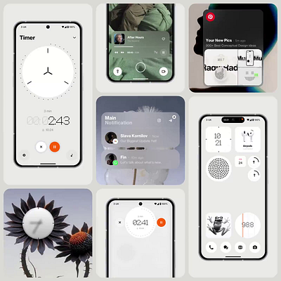Nothing OS Concept ai android design illustration interface ios minimal news os profile sicial slide