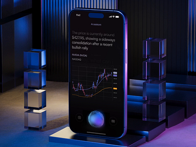 AI Stocks Investment Advisor - Mobile App Interaction ai ai trading animation app artificial intelligence finance fintech forex investment investment app mobile stock market stocks mobile app trading app ui ux voice assistant voice to text