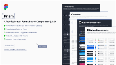A Practical Set of Form & Button Components (v1.0) components design system interface ui kit variants