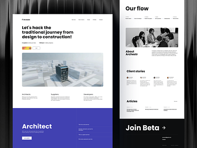 Archestr Website animation architecture construction interaction interior design ui design ui ux design ux design webflow website website design website ui