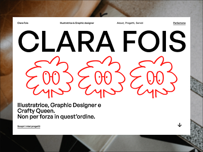 Clara Fois - Illustrator & Graphic designer Portfolio figma illustration landing page portoflio ui ux web design webflow