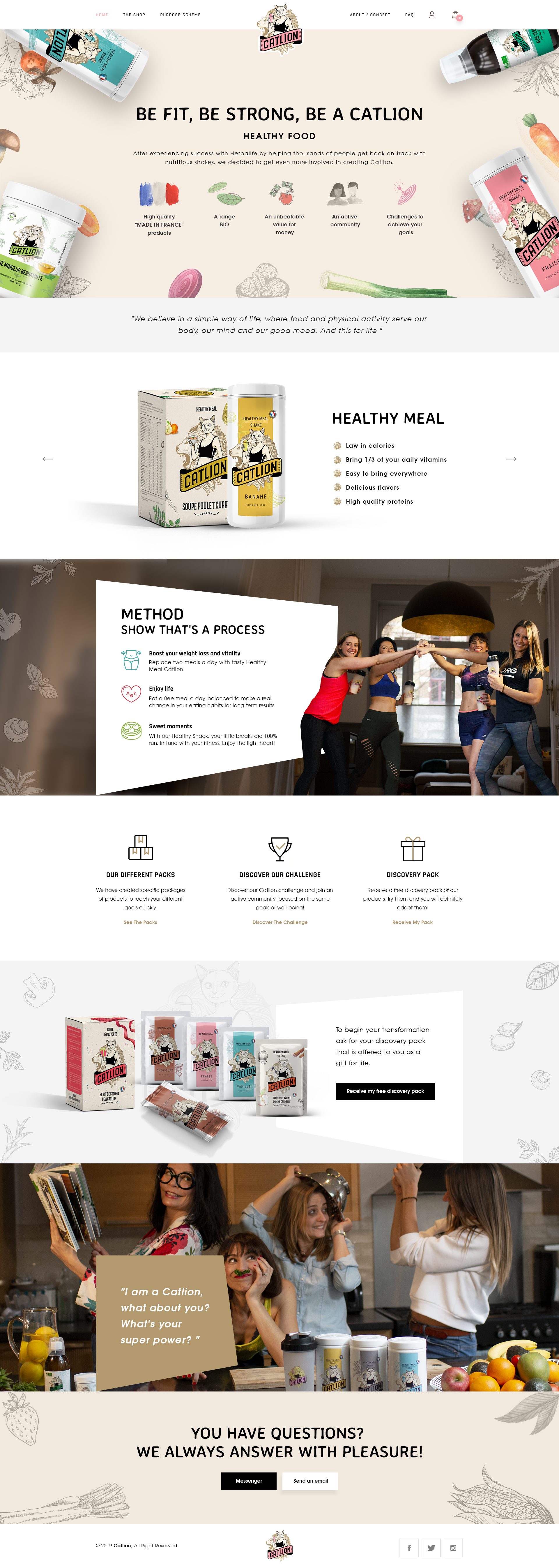 Healthy Food Brand Landing Page branding logo ui