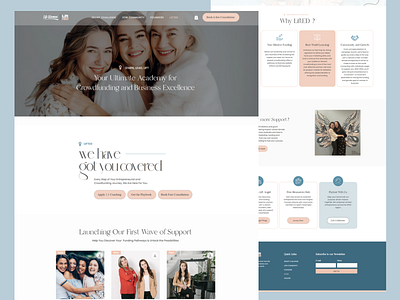 Empowerment Website Design for Women & Youth Wellness Program clean website feminine design landing page squarespace webdesign wellness ui wellness website wix wix website redesign women support wordpress