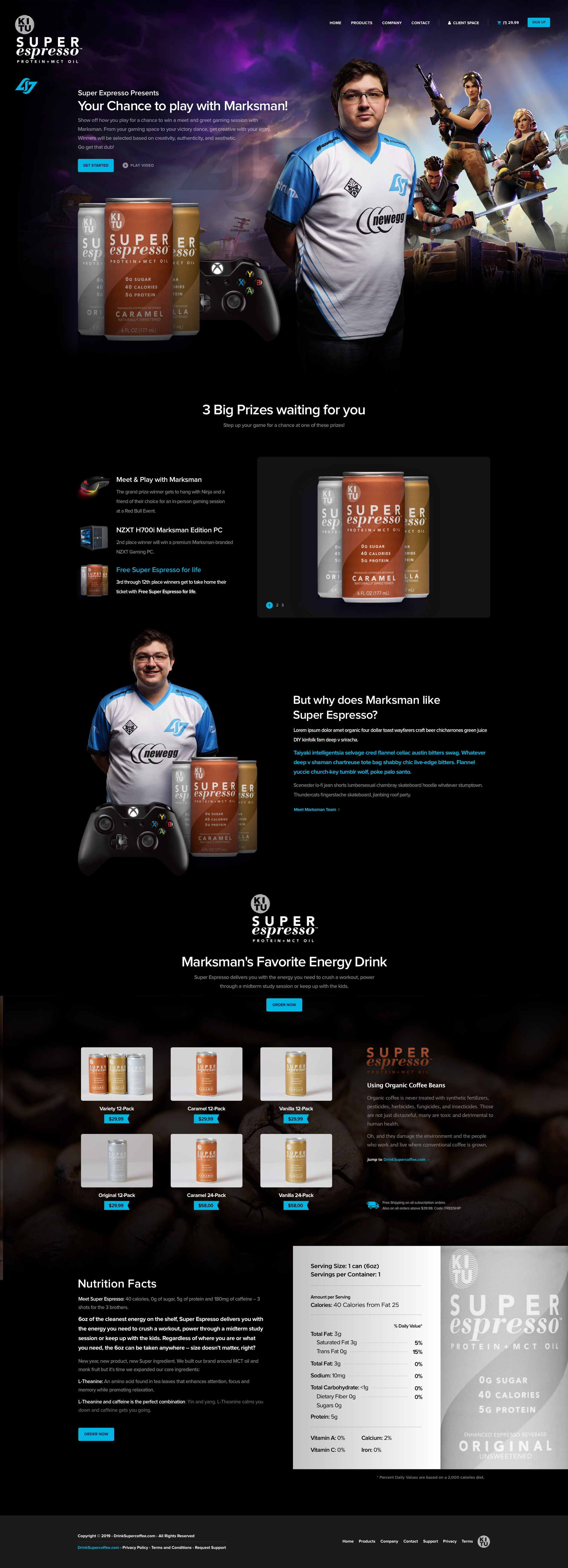 Coffee Landing page branding design graphic design ui