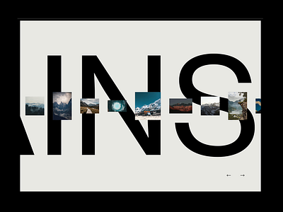 Minimal Mountain Slider animation slider ui ux uxui uxuidesign webdesign