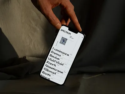 Minimalist UX/UI for Spectrum Gallery menu ui ux uxui uxuidesign web webdesign website