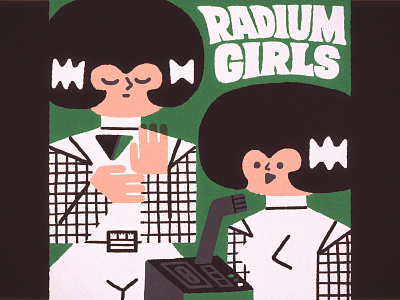Radium Girls 60s 70s cartoon cute design doodle fun future girl graphic design illustration japanese kawaii music music group radium girls retro swedish columbia vintage woman
