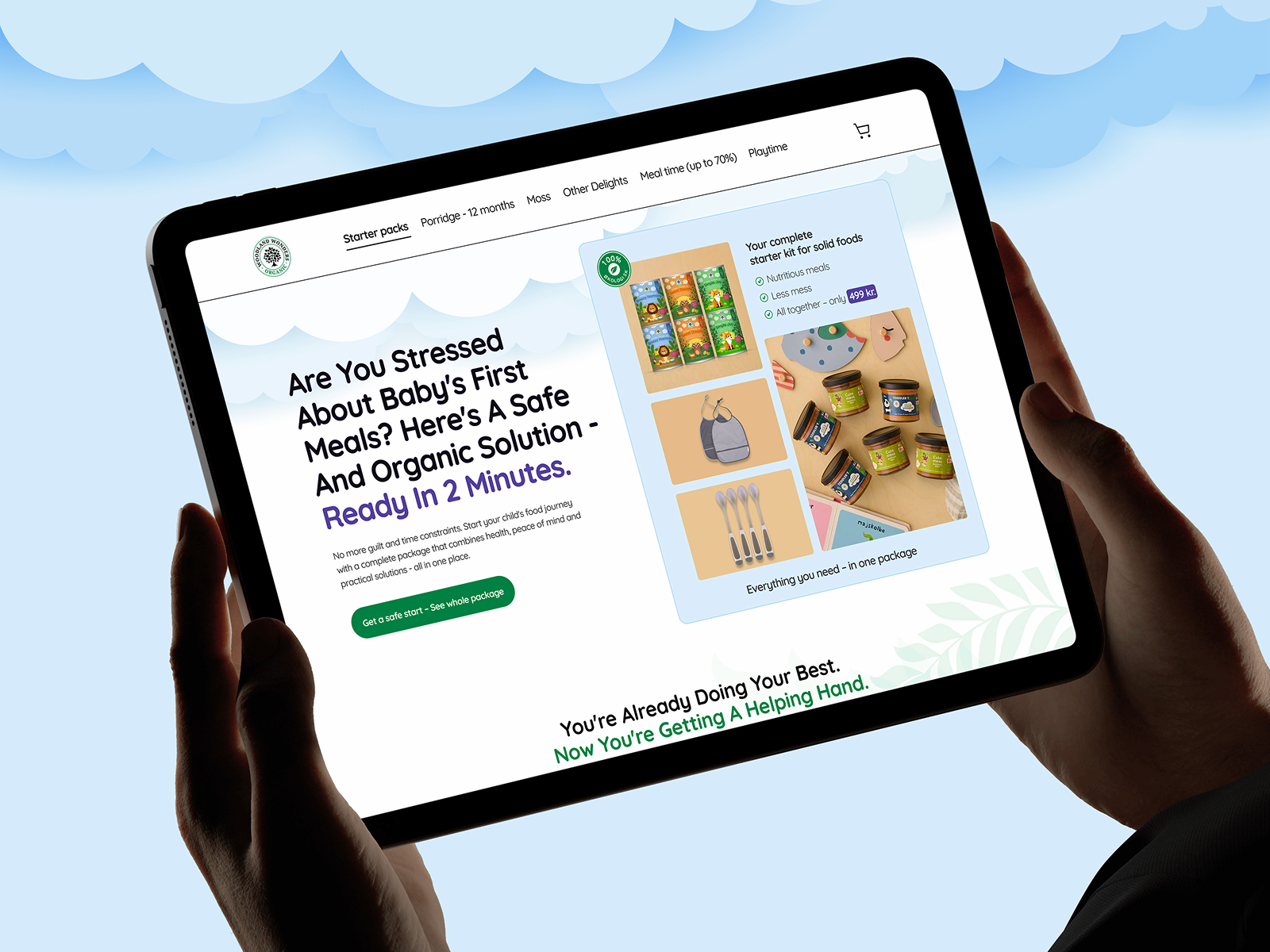 Organic Baby Food E-commerce Landing Page baby app baby care baby product landing page baby product website baby products babybrand ecommerce landing page ecommercedesign landing page design organicfood shopify landing page shopify website design webdesign