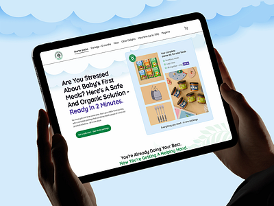 Organic Baby Food E-commerce Landing Page baby app baby care baby product landing page baby product website baby products babybrand ecommerce landing page ecommercedesign landing page design organicfood shopify landing page shopify website design webdesign