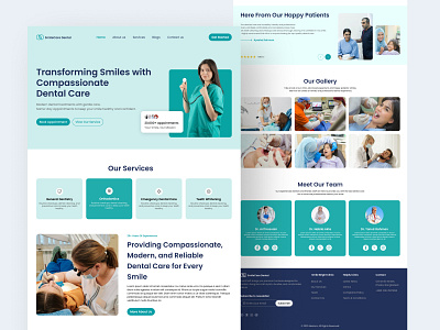 SmileCare – Dental Landing Page UI/UX clean ui creative ui dental dentist digital design figma healthcare landing page medical website minimal design mobile ui modern ui professional ui prototype responsive design ui ux user experience user interface ux design web design