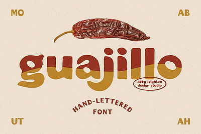 GUAJILLO by Abby Leighton bold branding design drawn font guajillo by abby leighton hand illustration lettered modern retro sans serif vintage