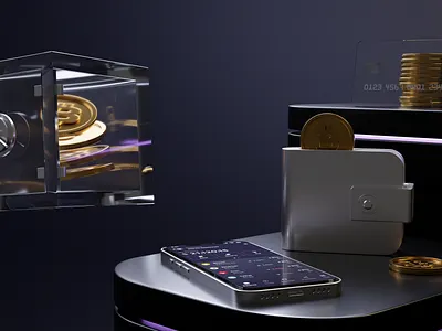 Crypto Service 3D Scene 3d blender branding concept crypto