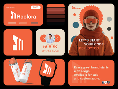 Roofora Modern Tech & Startup Logo Design For Sale & Customizabl availablelogo brandidentity brandingdesign businesslogo companylogo creativelogo customlogo customlogodesign logodesign logoforsale minimallogo modernlogo professionallogo saasbranding startuplogo techlogo