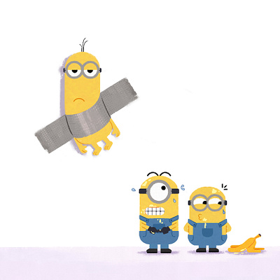 Comedian Banana (Minion Version) animation character animation character design childrens book illustration design digital art fanart graphic design illustration motion graphics