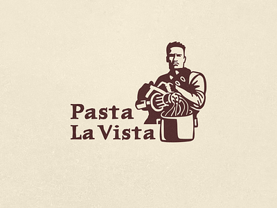 Pasta La Vista brand branding design food graphic design logo pasta restaurant terminator vector