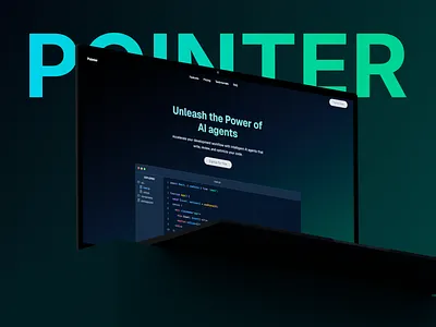 POINTER MOCKUP ai b2b dark landing page mockup page ui web web3 website