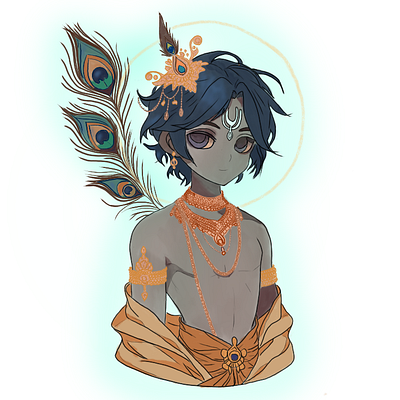 Divine Elegance(Krishna) mystical aura