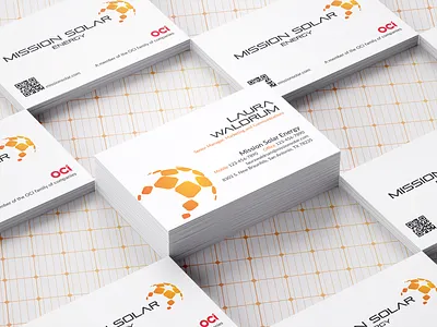 Mission Solar Energy - Business Cards american brand design brand pattern branding business cards cards colorful design globe graphic design green illustration logo made in the us print renewable solar stationery sustainability texas