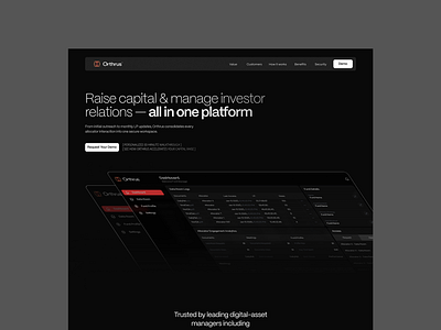 Orthrus branding shot ui website