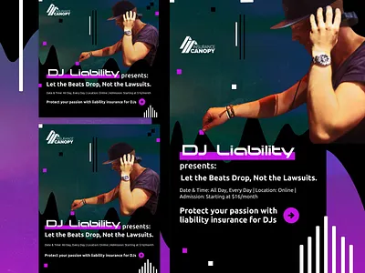 Retargeting Ads for DJ Insurance Brand ads branding design figma graphic design illustration marketing ui ux
