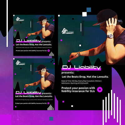 Retargeting Ads for DJ Insurance Brand ads branding design figma graphic design illustration marketing ui ux