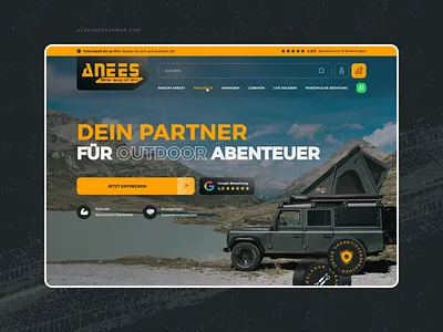 Anees - Roof tents alexandersamar design off road offroad rooftents tents uiux webdesign