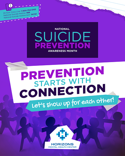 Horizons National Suicide Prevention Awareness Month branding design graphic design graphics logo typography