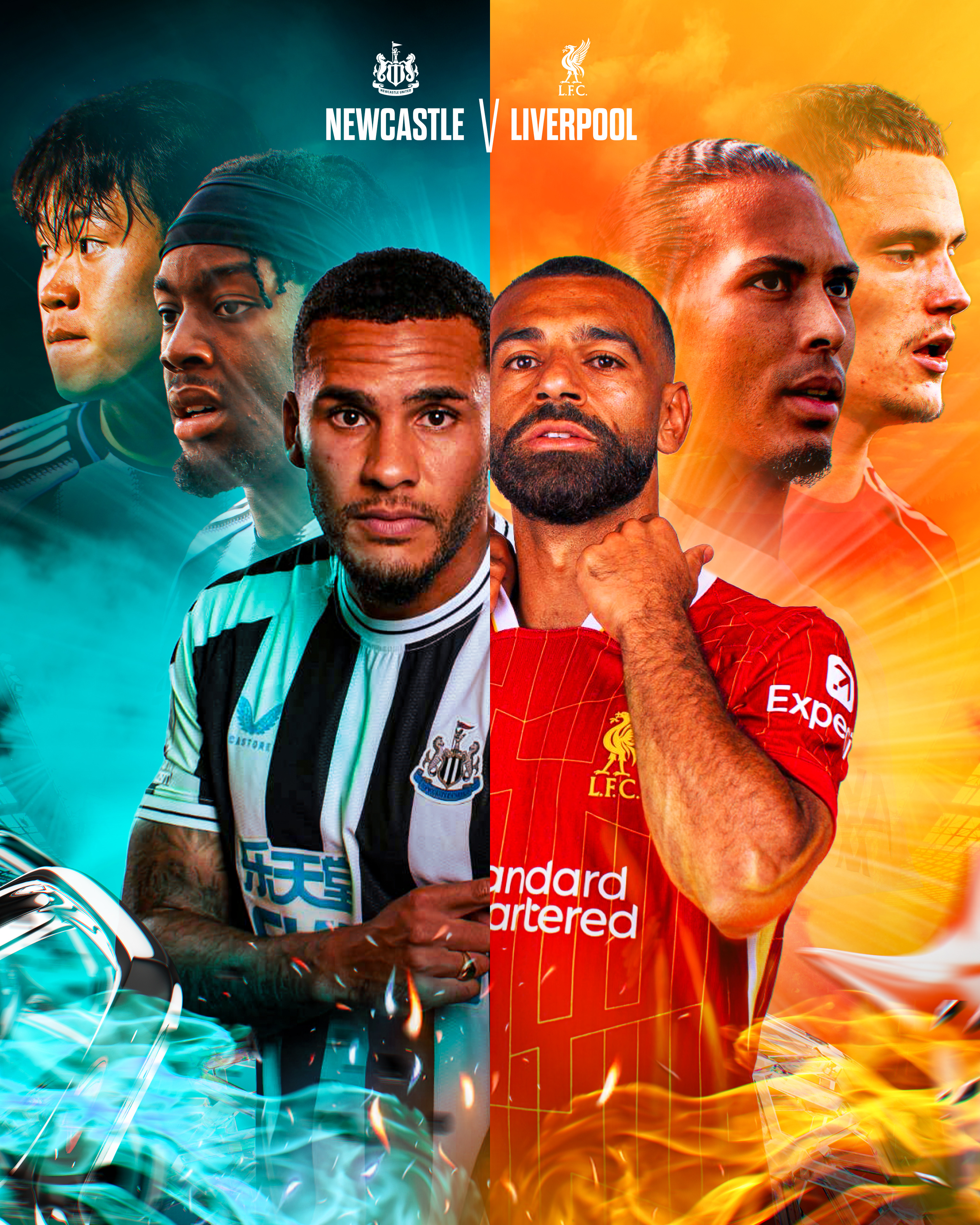Match Day Poster - Liverpool vs Newcastle epl liverpool matchday poster mo salah newcaastle