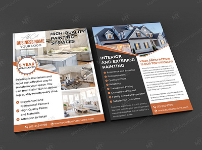 Painting Services Flyer Design home improvement flyer design