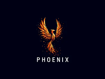 Phoenix Logo animal animal logo bird bird logo brand branding fire fire logo illustration logo logo design logos mark phoenix phoenix logo phoenix logo design rebirth sports vector wings