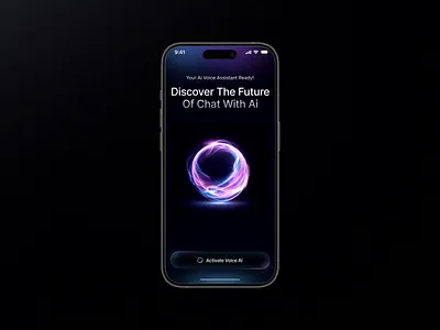 Mobile AI assistant animation 3d animation app modern ui