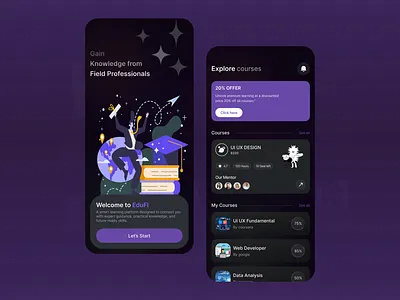 Online Learning App app design app ui figma figma design ios learning app mobile app ui design ui ux