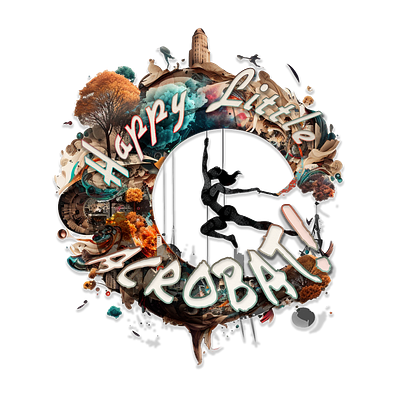 Happy Little Acrobat logo acrobat ai amazon business logo ebay etsy happy little acrobat online shop outside the box painter seller unique