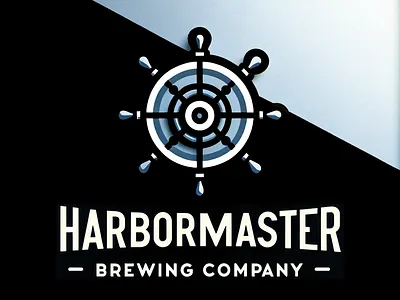 Harbormaster Brewing Company alt logo ale beer brewing company hampton roads harbormaster ipa logo maritime nautical virginia wheel