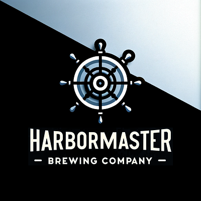 Harbormaster Brewing Company alt logo ale beer brewing company hampton roads harbormaster ipa logo maritime nautical virginia wheel