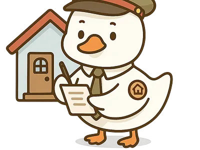 Proper Gander app logo app drawing gander goose home house logo pencil proper gander property property management stamp