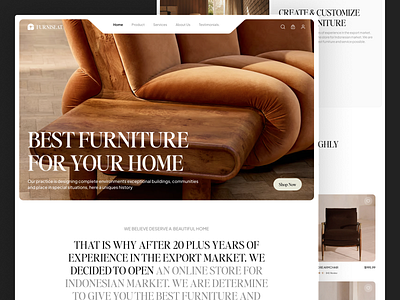 Furniseat - Furniture Website architecture business chair decoration e commerce ecommerce furniture home interior landing page product shop shopify sofa store table ui ux web design website